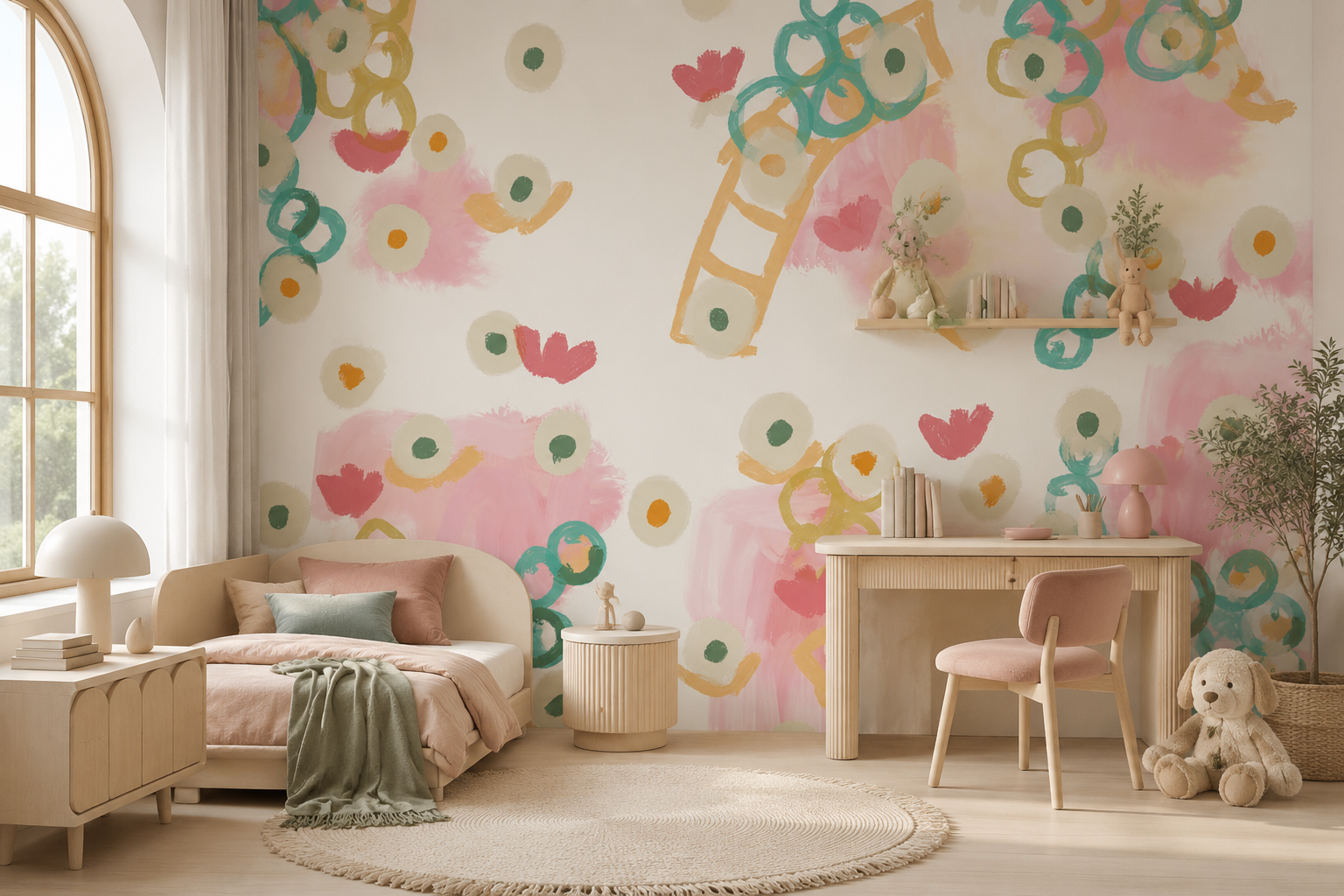 Papel pintado con patrón decorativo