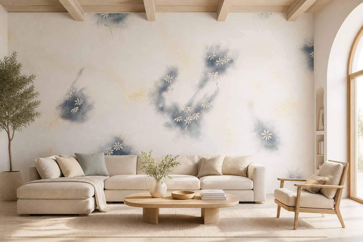 Papel pintado con patrón decorativo